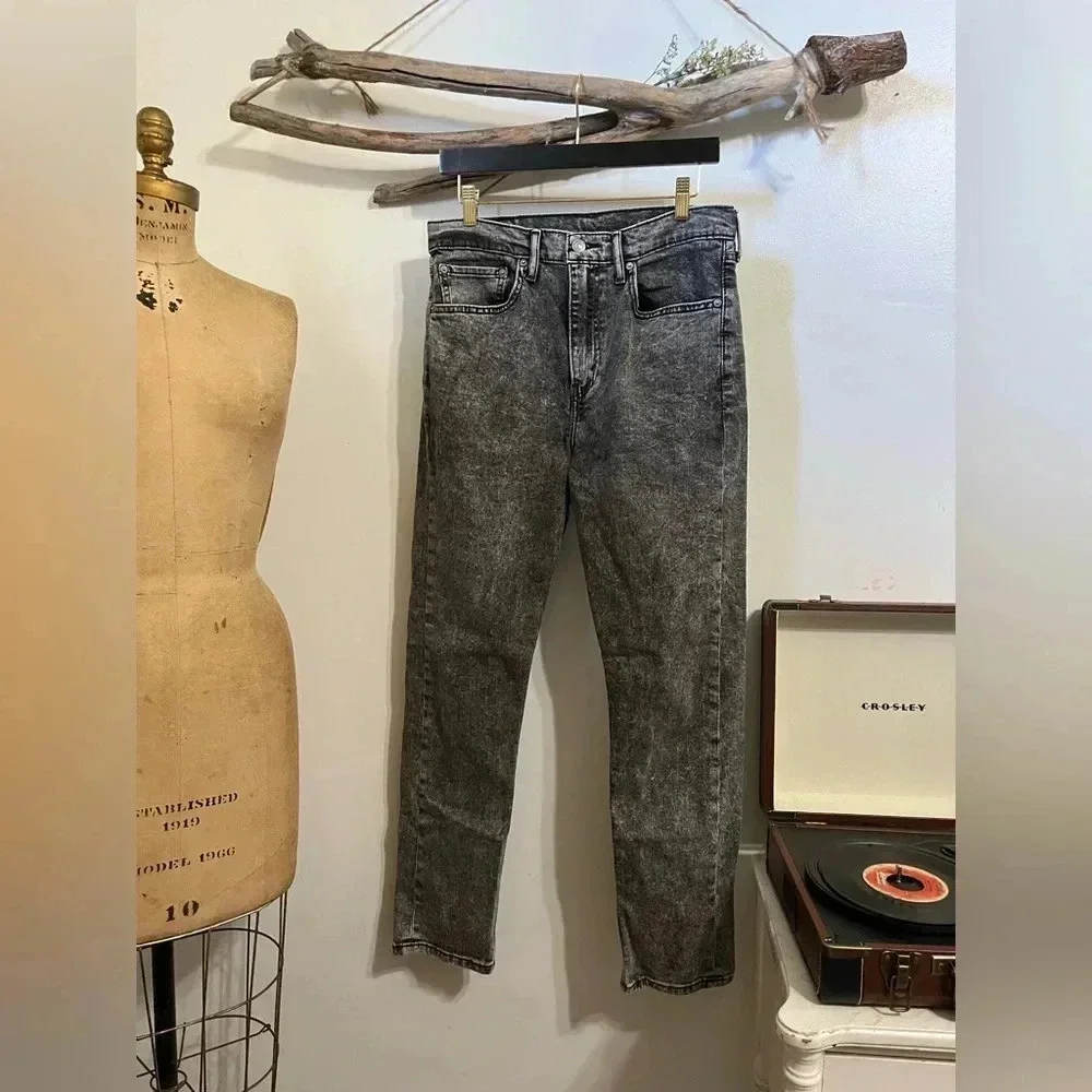Levi's | 522 Mens 31x30 Slim Taper Jeans Black Acid Wash Pants